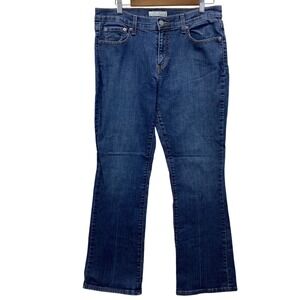 Levis 515 Bootcut Jeans Womens 12 Medium Dark Wash Blue Mid Rise Stretch Denim